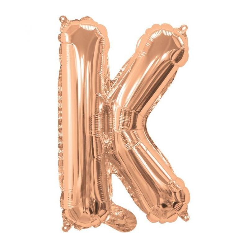 Rose Gold Letter K Balloon 35cm | Letter Balloons Party Supplies