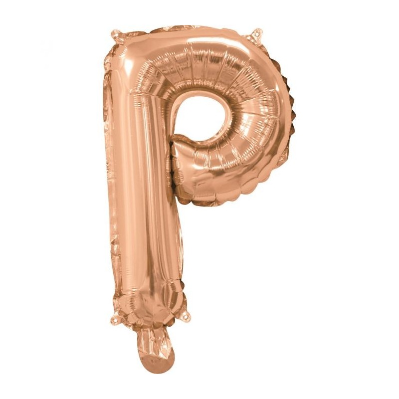 Rose Gold Letter P Balloon 35cm | Letter Balloons Party Supplies
