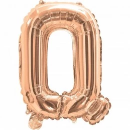 Rose Gold Letter Q Balloon 35cm | Letter Balloons Party Supplies