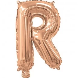 Rose Gold Letter R Balloon 35cm | Letter Balloons Party Supplies