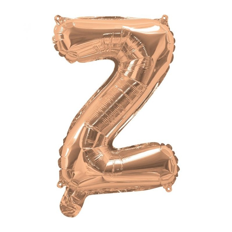 Rose Gold Letter Z Balloon 35cm | Letter Balloons Party Supplies