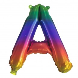 Rainbow Letter A Balloon 35cm | Letter Balloons Party Supplies
