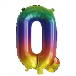 Rainbow Letter Q Balloon 35cm | Letter Balloons Party Supplies