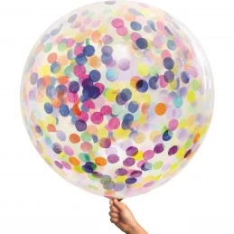 Multi Colour Giant Confetti Balloon 90cm | Confetti Balloons Party Supplies