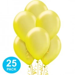 Yellow Pearl Balloons (Pack of 25) | Coloured Latex Balloons