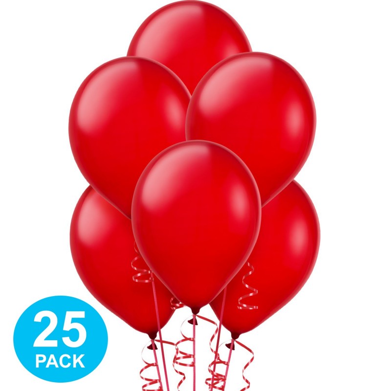 Red Latex Balloons (Pack of 25) | Red