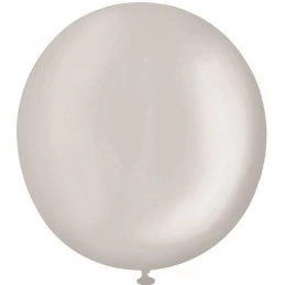 Silver Jumbo 90cm Balloon | Coloured Latex Balloons Party Supplies