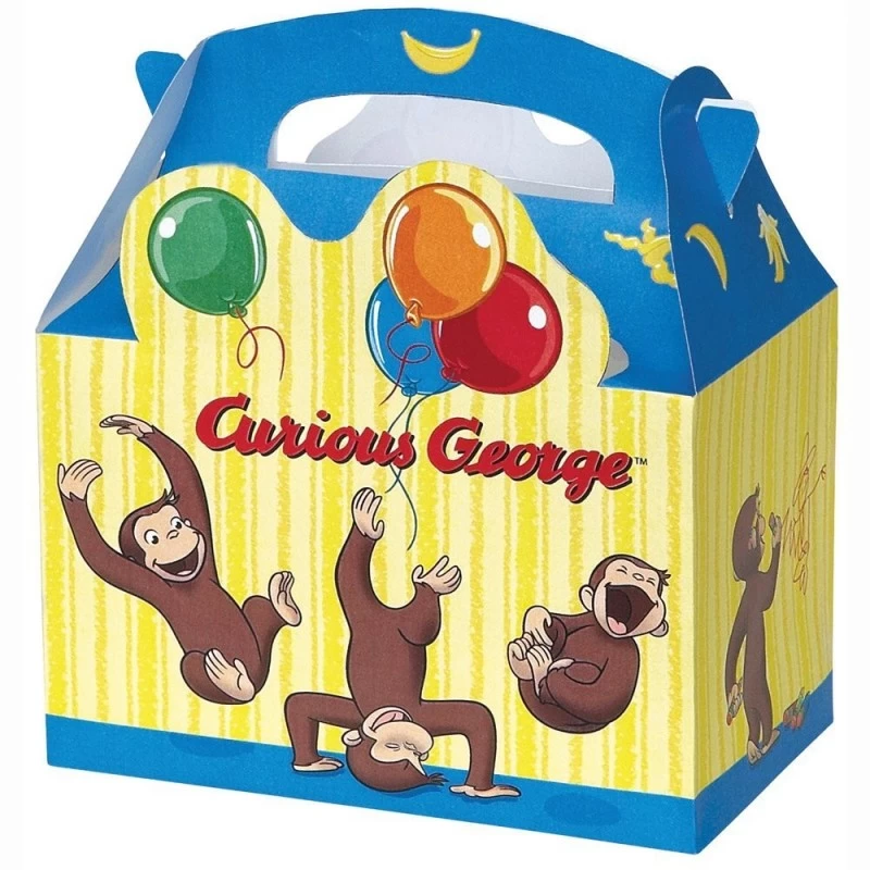 Curious George Loot Boxes (Pack of 4) | Curious George Party Supplies