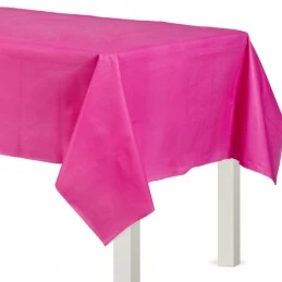 Bright Pink Plastic Tablecloth | Pink