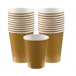 Gold Paper Cups (Pack of 20) | Gold Party Supplies