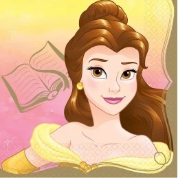 Disney Princess Belle Large Napkins (Pack of 16) | Disney Princess Party Supplies
