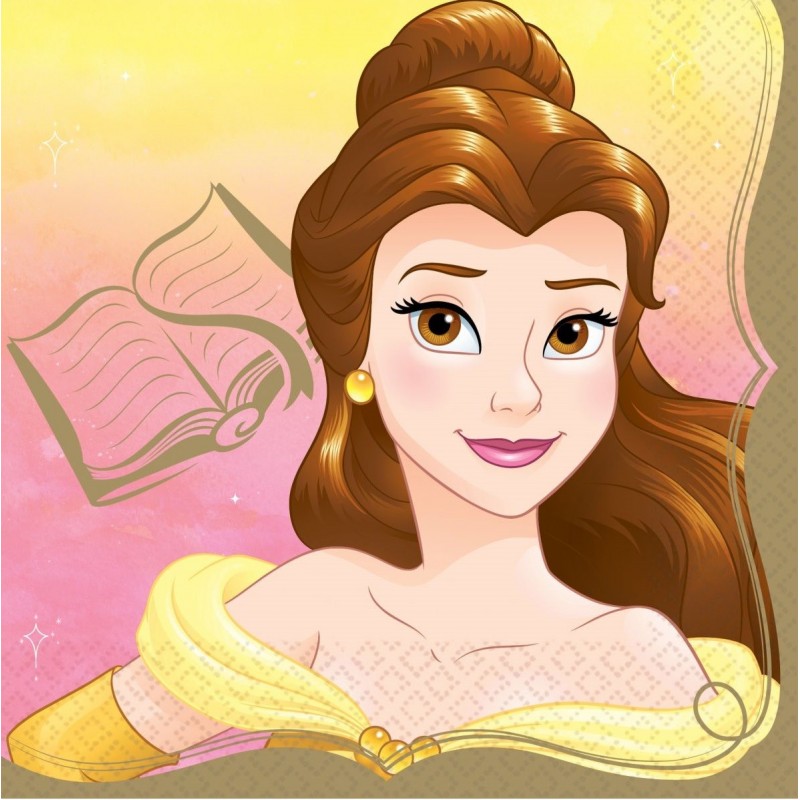 Disney Princess Belle Large Napkins (Pack of 16) | Disney Princess ...