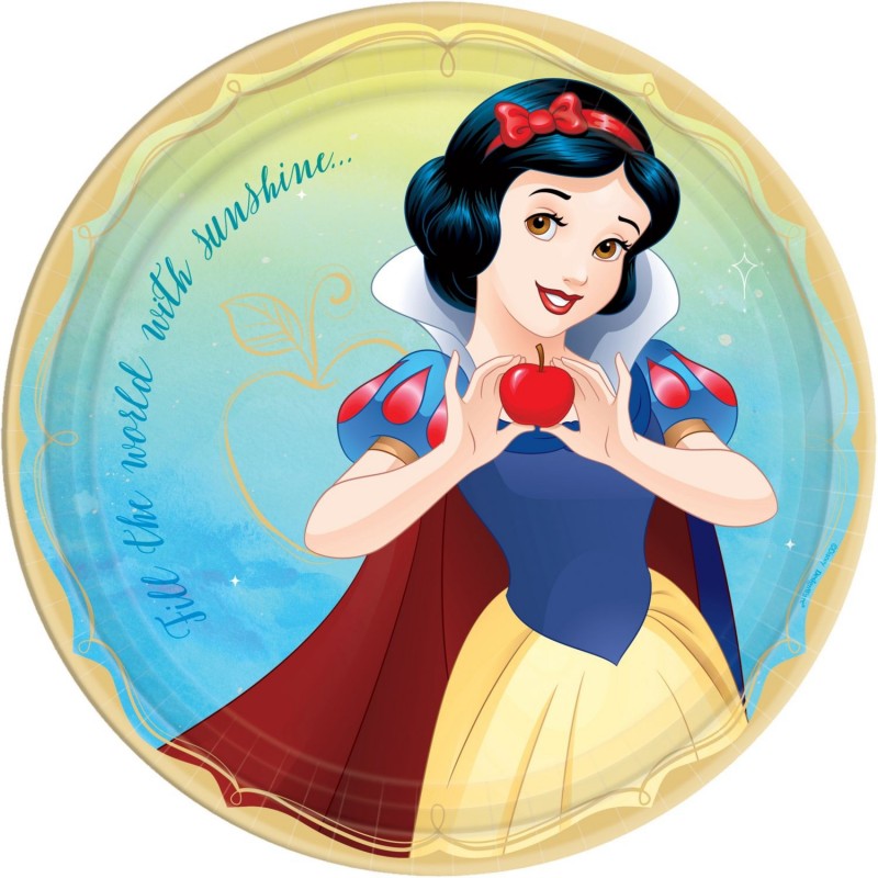 Disney Princess Snow White Large Plates (Pack of 8) | Disney Princess Party Supplies
