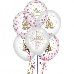 Disney Princess Confetti Balloons (Pack of 6) | Disney Princess Party Supplies