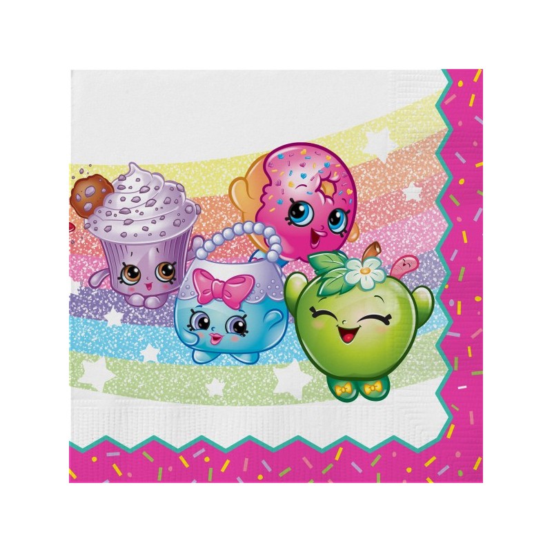 Shopkins Large Napkins (Pack of 16) | Discontinued Party Supplies