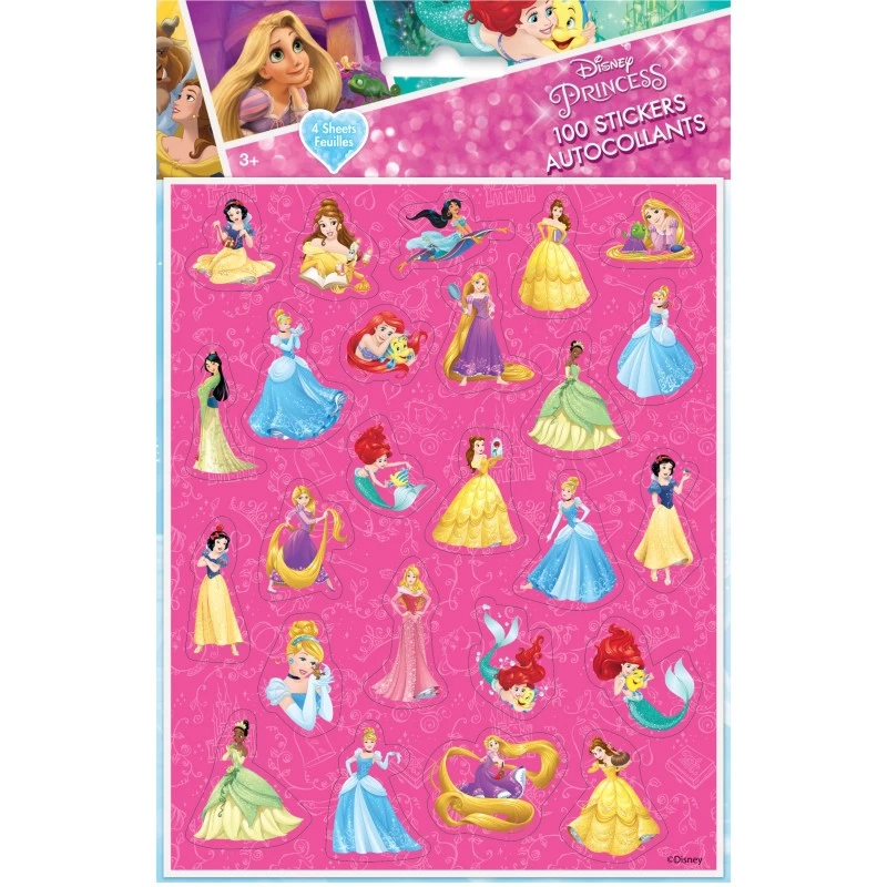 Disney Princess Stickers (Set of 100) | Disney Princess Party Supplies