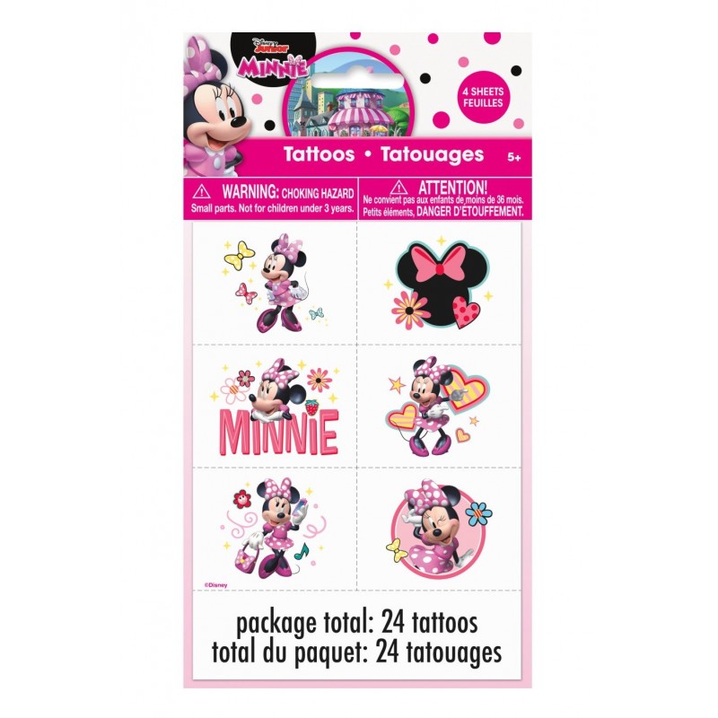 Minnie Mouse Tattoos (Set of 24), PARTY SUPPLIES
