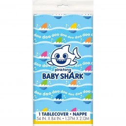 Baby Shark Plastic Tablecover | Baby Shark Party Supplies
