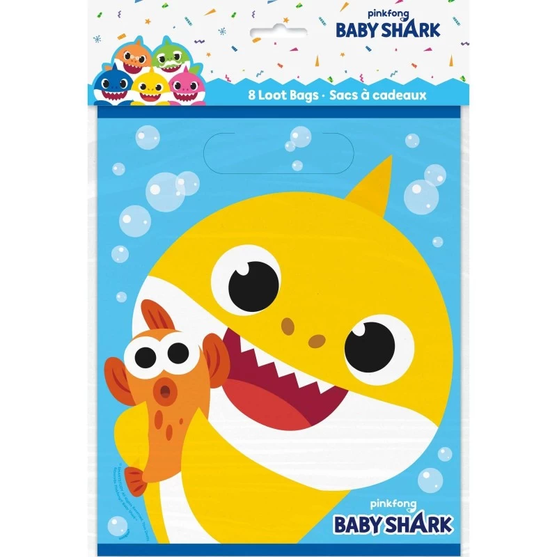 Baby Shark Party Bags (Pack of 8) | Baby Shark Party Supplies