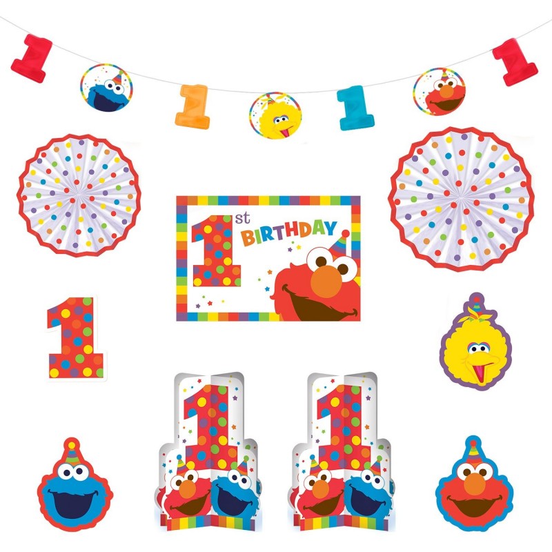 Sesame Street Party Supplies Room Decorating Kit 10 Pieces