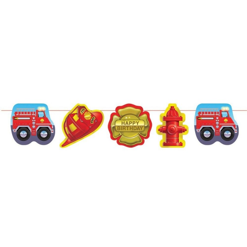 Fire Truck Garland Banner | Discontinued Party Supplies