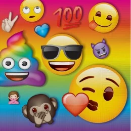 Rainbow Emoji Large Napkins (Pack of 16) | Emoji Party Supplies