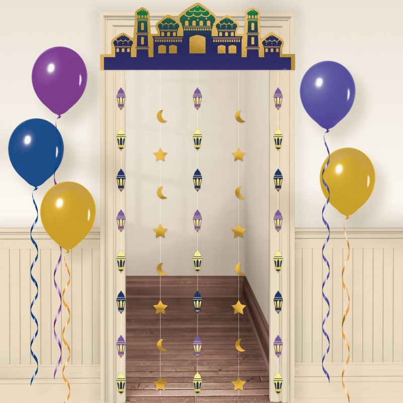 Eid Metallic Gold Doorway Curtain | Ramadan/Eid Party Supplies