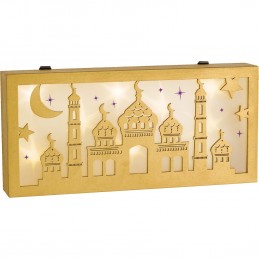 Eid Light-Up Mosque Shadowbox Sign | Ramadan/Eid Party Supplies