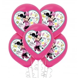 Minnie Mouse Balloons Colour Printed (Pack of 5) | Minnie Mouse Party Supplies