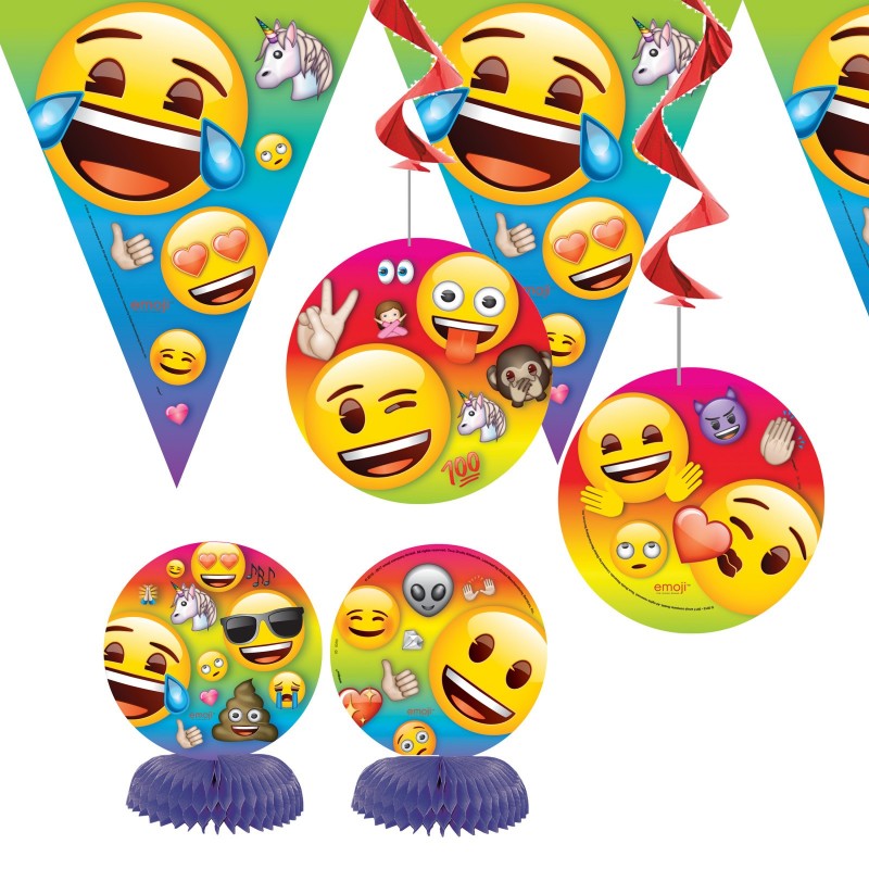 Rainbow Emoji Decorating Kit (7 Piece) | Emoji Party Supplies