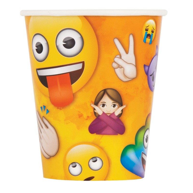 Rainbow Emoji Paper Cups (Pack of 8) | Emoji Party Supplies