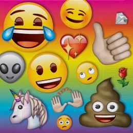 Rainbow Emoji Small Napkins (Pack of 16) | Emoji Party Supplies