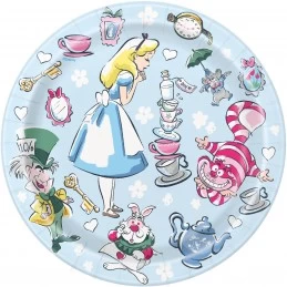 Alice in Wonderland Small Plates (Pack of 8) | Alice in Wonderland Party Supplies