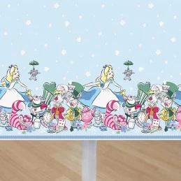 Alice in Wonderland Plastic Tablecover | Alice in Wonderland Party Supplies