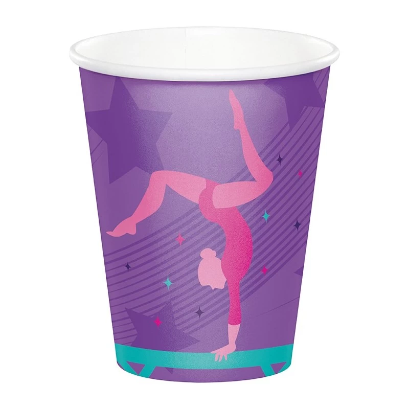 Gymnastics Party Paper Cups (Pack of 8) | Gymnastics Party Supplies