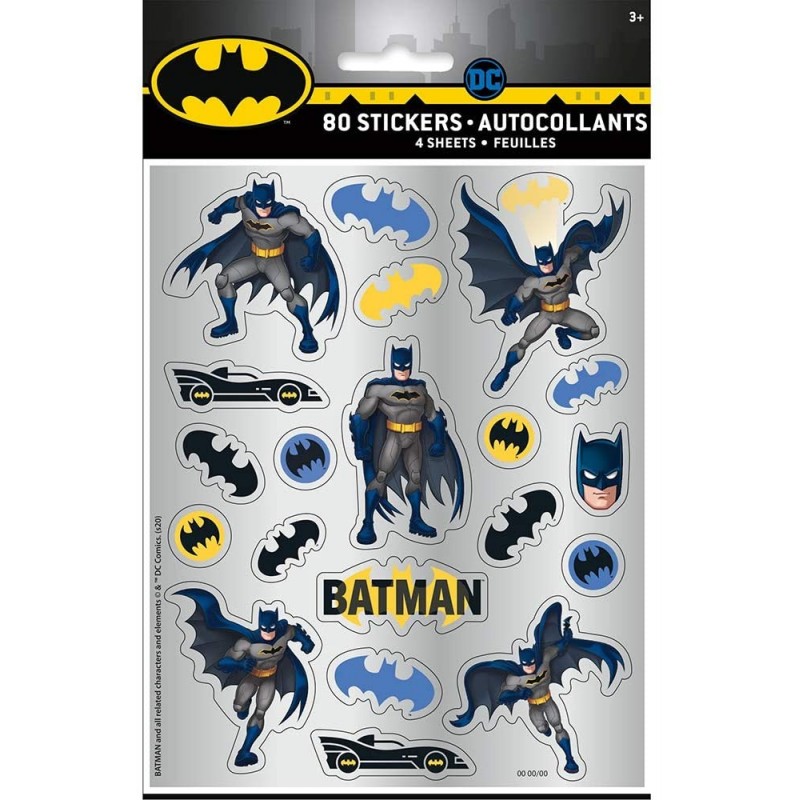 Batman Stickers (Set of 80) | Batman Party Supplies | Who Wants 2 Party