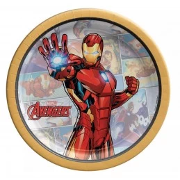 Avengers Unite Iron Man Small Plates (Pack of 8) | Avengers Party Supplies