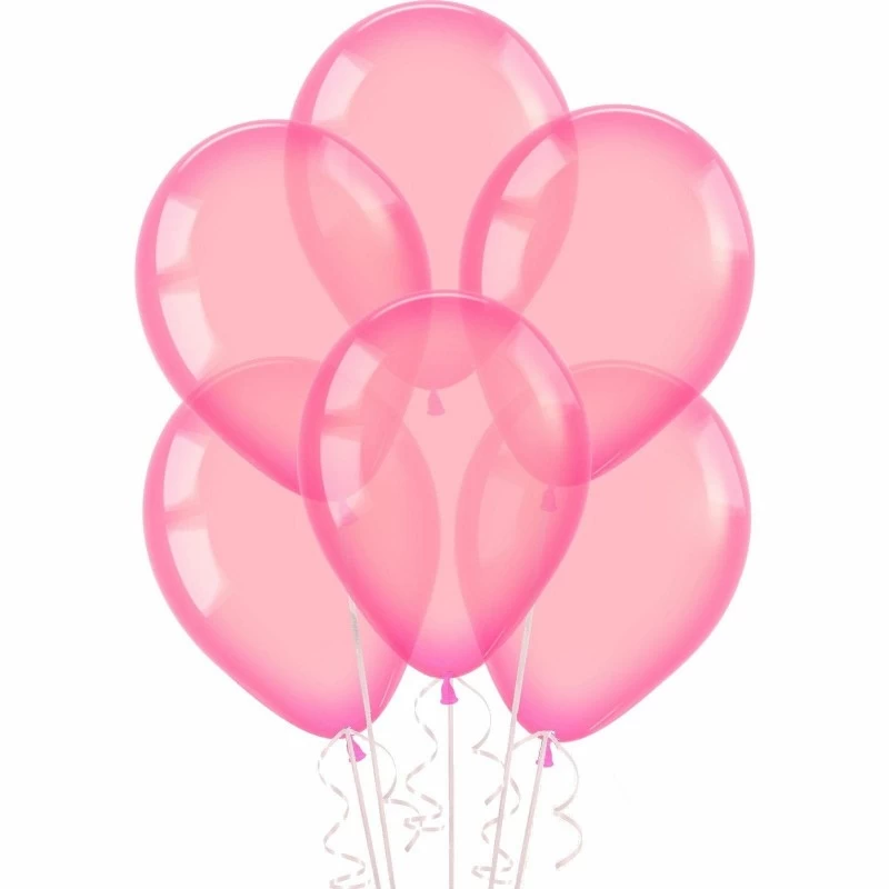 Neon Crystal Pink Balloons (Pack of 10) | Coloured Latex Balloons Party Supplies
