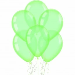 Neon Crystal Green Balloons (Pack of 10) | Coloured Latex Balloons Party Supplies