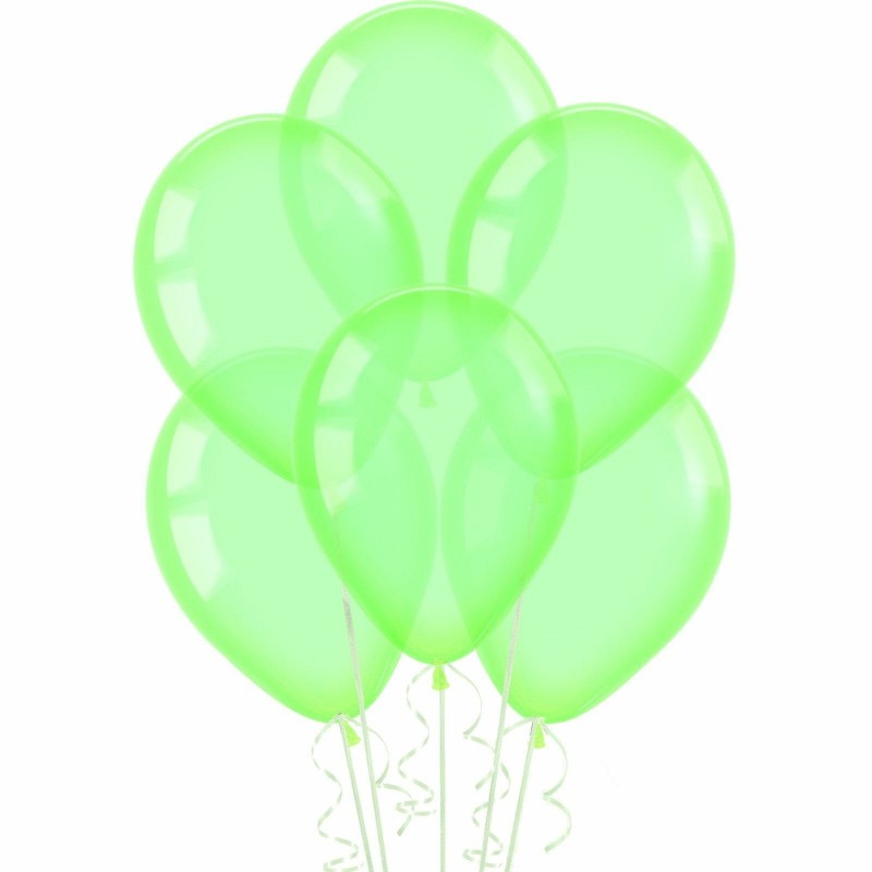 Neon Crystal Green Balloons (Pack of 10) | Coloured Latex Balloons Party Supplies