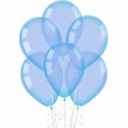 Neon Crystal Blue Balloons (Pack of 10) | Coloured Latex Balloons Party Supplies