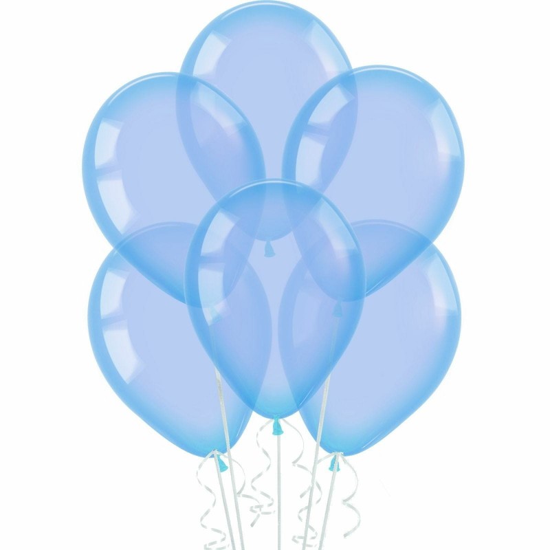 Neon Crystal Blue Balloons (Pack of 10) | Coloured Latex Balloons Party Supplies