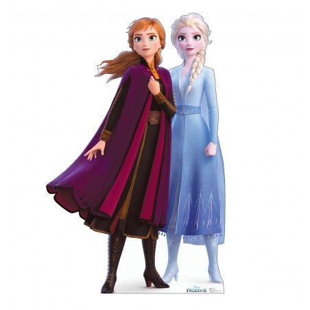 Lifesize Disney Frozen Anna & Elsa Cardboard Cutout | Disney Frozen ...