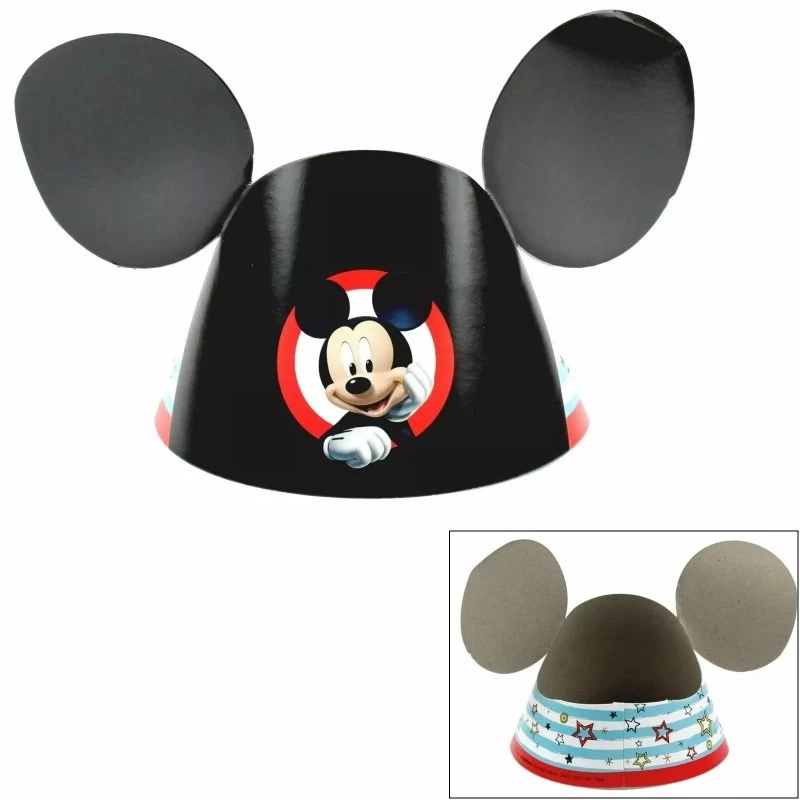 Mickey Mouse Party Hats (Pack of 8) | Mickey Mouse Party Supplies