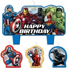 Marvel Avengers Candles (Set of 4) | Avengers Party Supplies