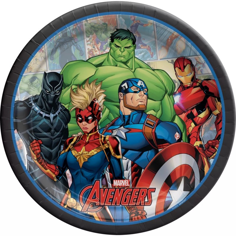 Avengers Unite Large Plates (Pack of 8) | Avengers Party Supplies