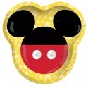 Shaped Mickey Mouse Large Plates (Pack of 8)