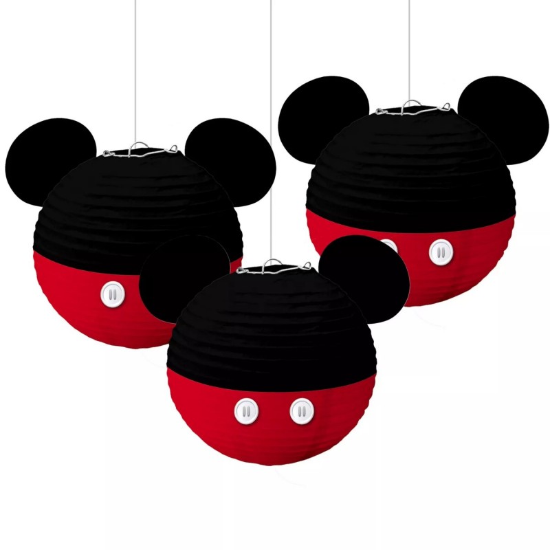 Mickey Mouse Lanterns (Pack of 3) | Mickey Mouse Party Supplies | Who Wants  2 Party