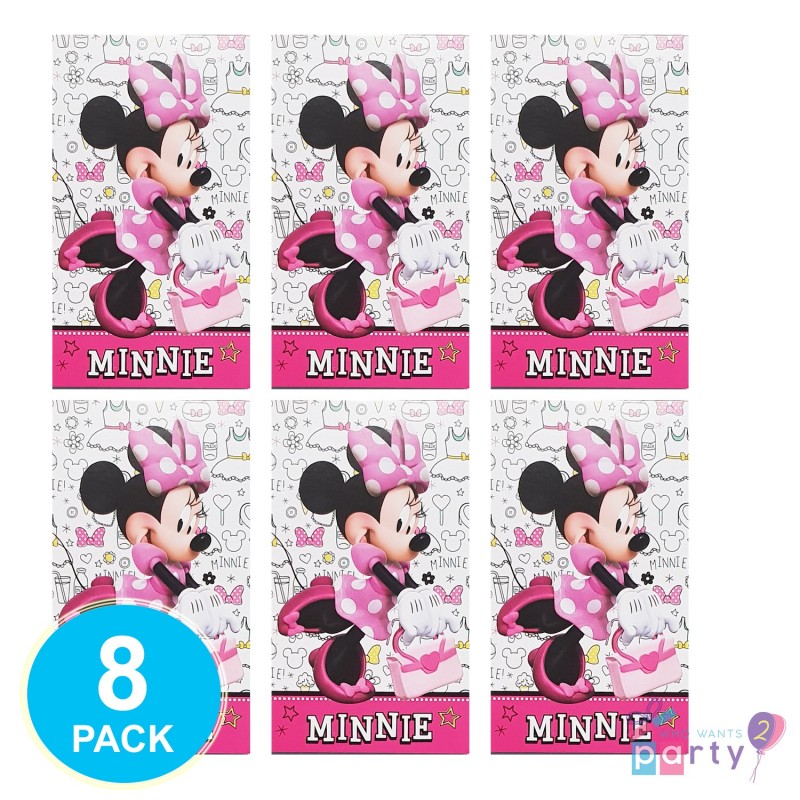 Minnie Mouse Notepads (Set of 8) | Minnie Mouse Party Supplies