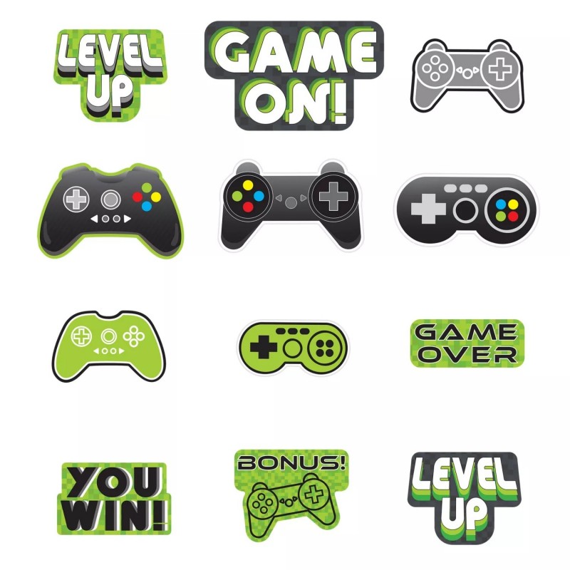 Level Up Gaming Cardboard Cutouts (Set of 12) Level Up Gaming Cardboard Cutouts (Set of 12)